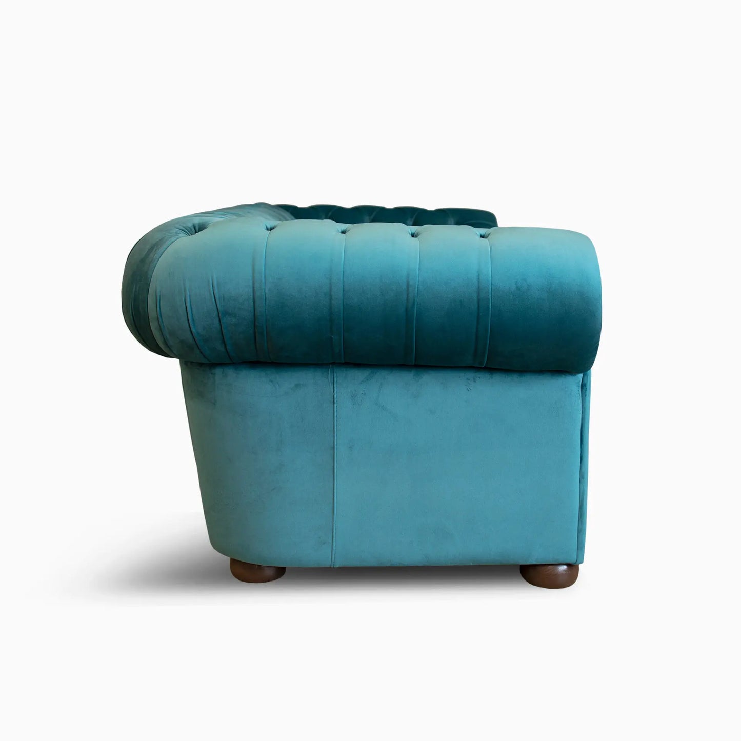 Divano Chester Velluto Blu Pavone