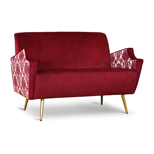 Adriana Sofa Samt verschiedene Farben schwarze Beine Messing