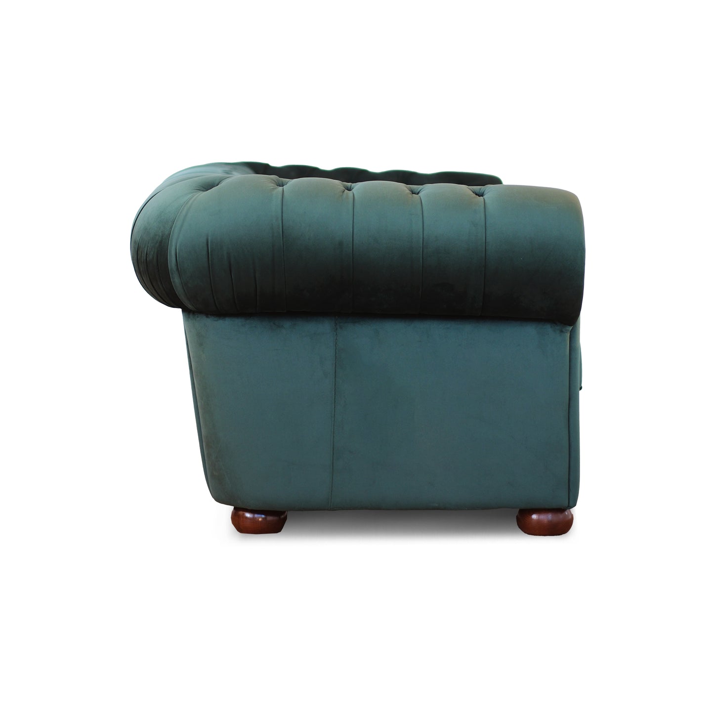Grünes Chester-Sofa aus Samt