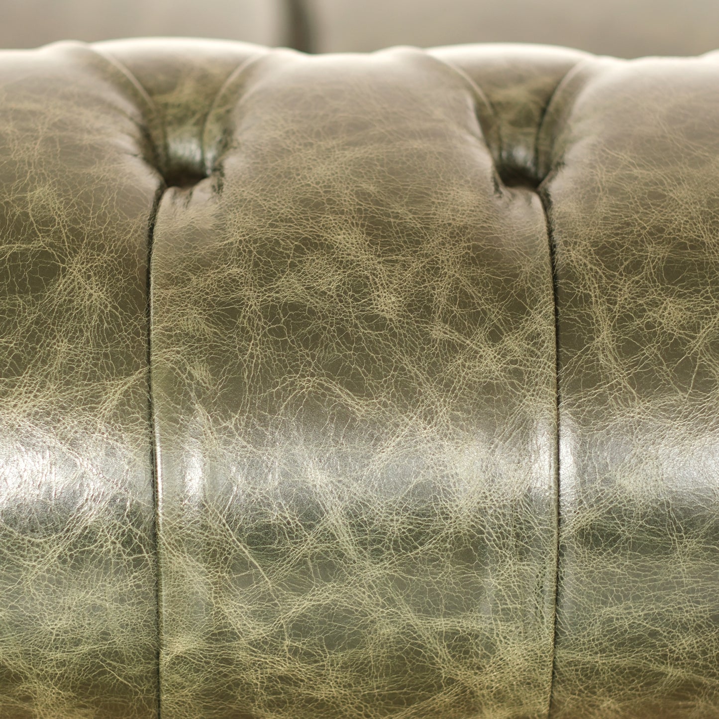 Chester Sofa Leder Blume Grün Old England