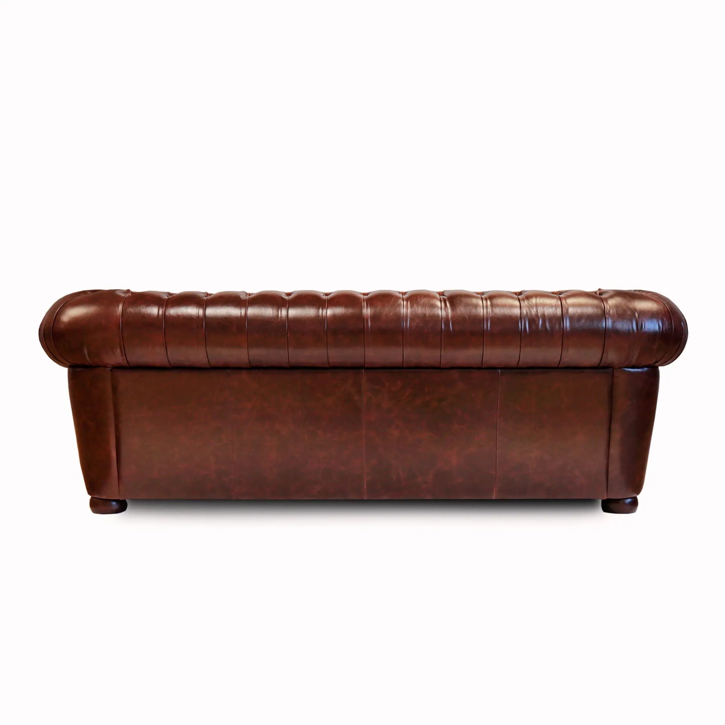 Canapé Chester Gabbiano Cuir Grain Marron Foncé