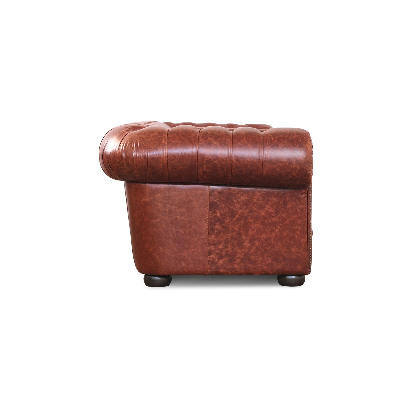 Canapé Chester en Cuir Fleur Cognac