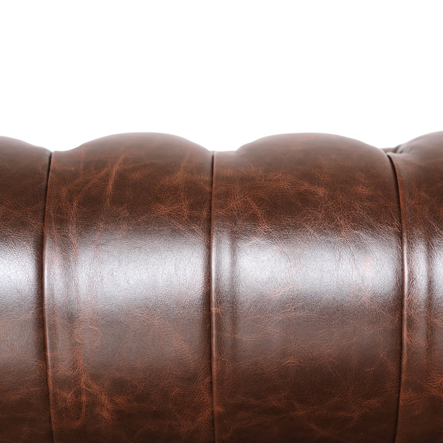 Canapé Chester en cuir pleine fleur marron foncé