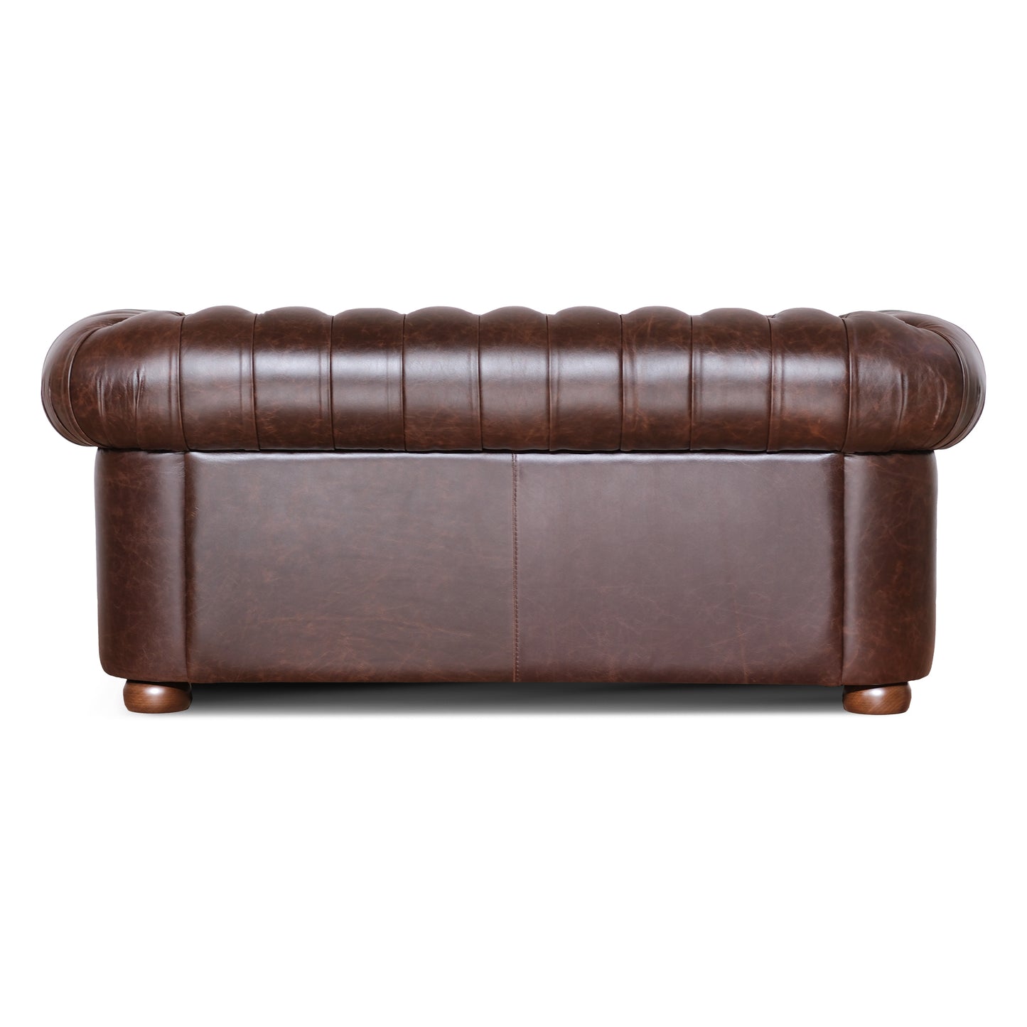 Canapé Chester en cuir pleine fleur marron foncé