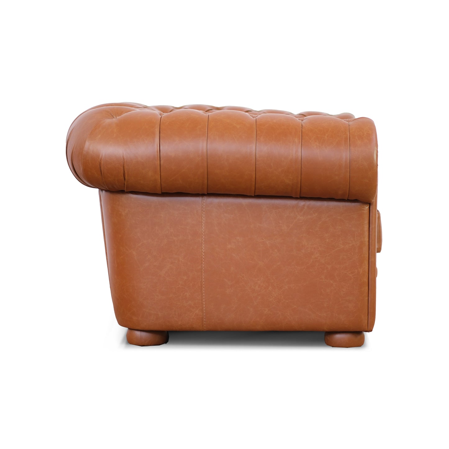 Fauteuil Chester en cuir pleine fleur cognac