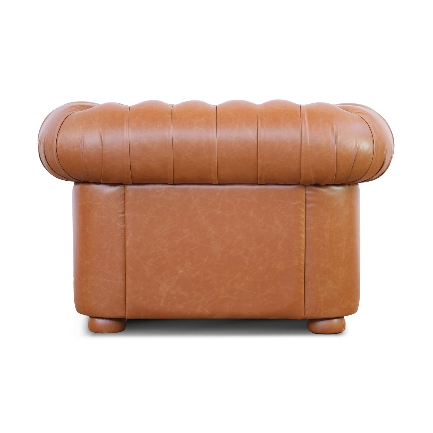 Fauteuil Chester en cuir pleine fleur cognac