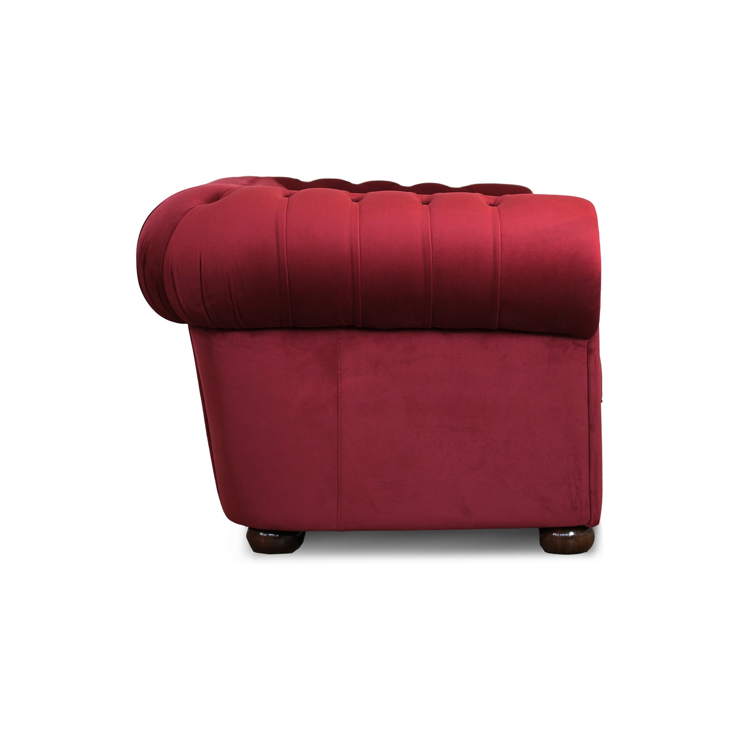 Divano Chester velluto rosso scuro