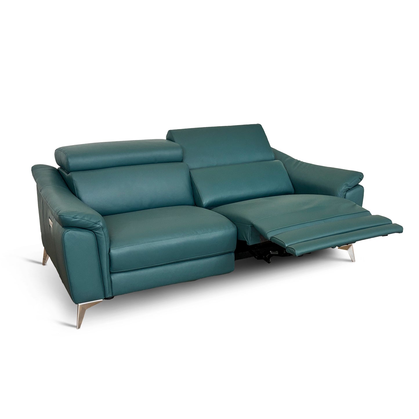 Divano Flow Relax Reclinabile in Pelle Primo Fiore – 2 Posti Doppia Motorizzazione, Design Moderno