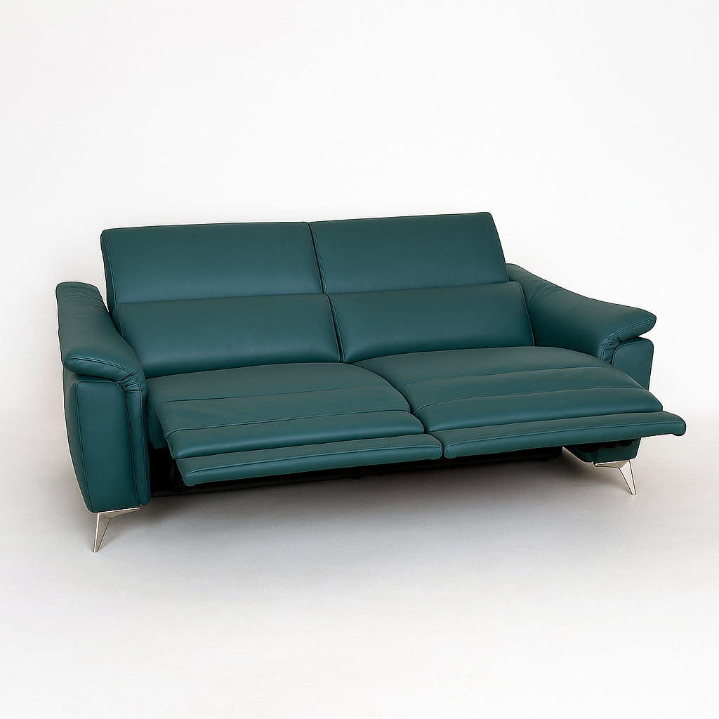 Divano Flow Relax Reclinabile in Pelle Primo Fiore – 2 Posti Doppia Motorizzazione, Design Moderno