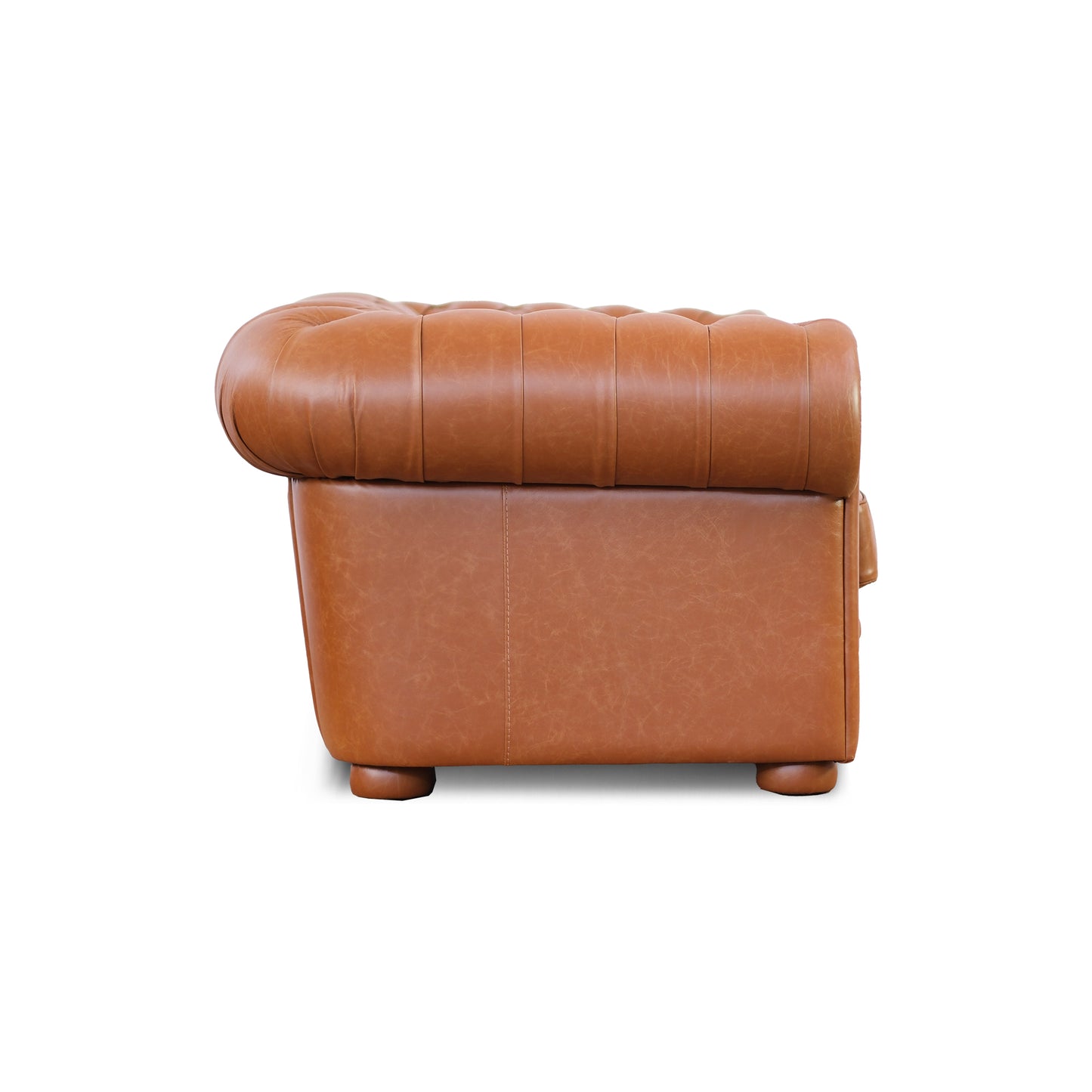 Divano Letto Chesterfield in Pelle Primo Fiore Premium con Rete e Materasso Pieghevole
