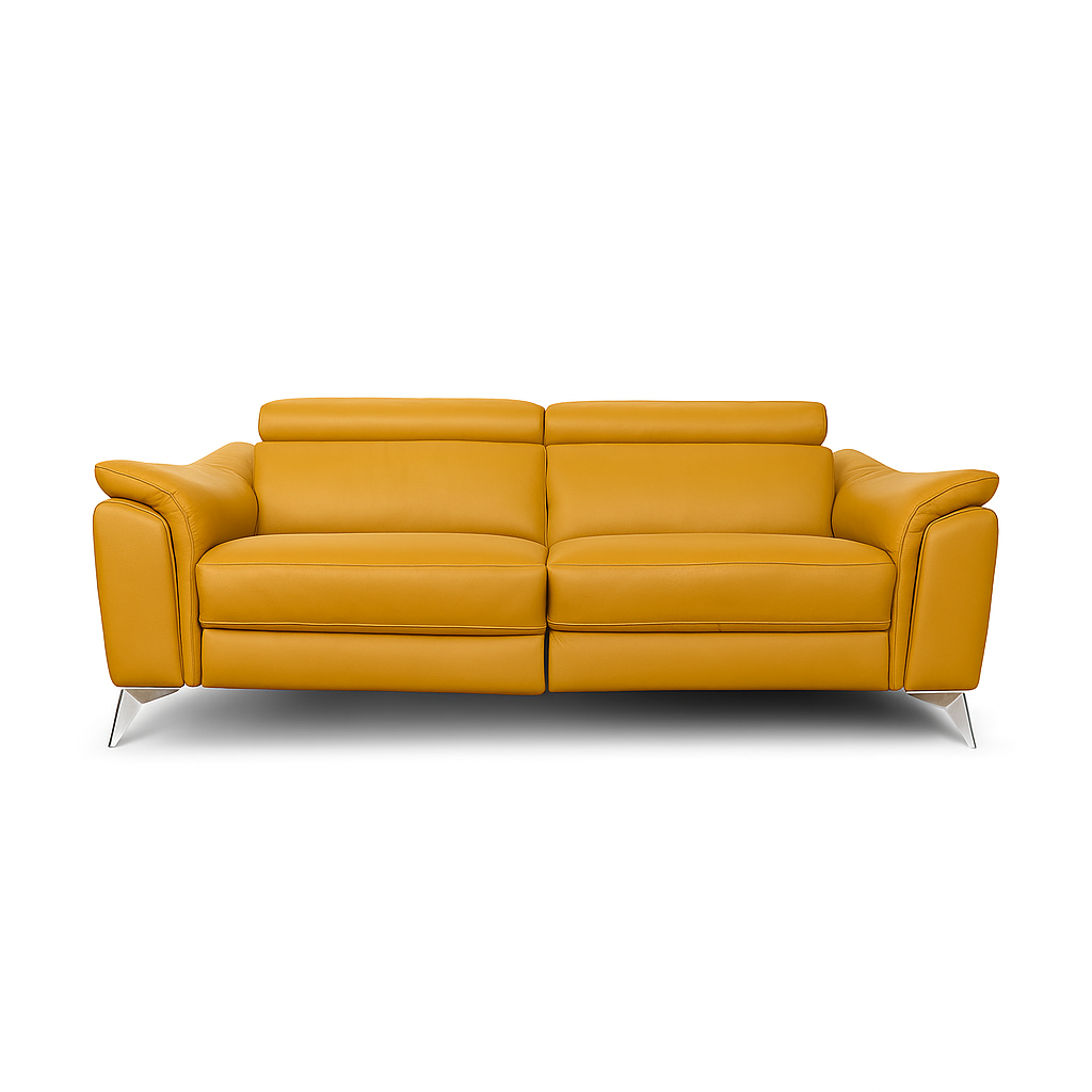 Divano Flow Relax Reclinabile in Pelle Primo Fiore – 2 Posti Doppia Motorizzazione, Design Moderno