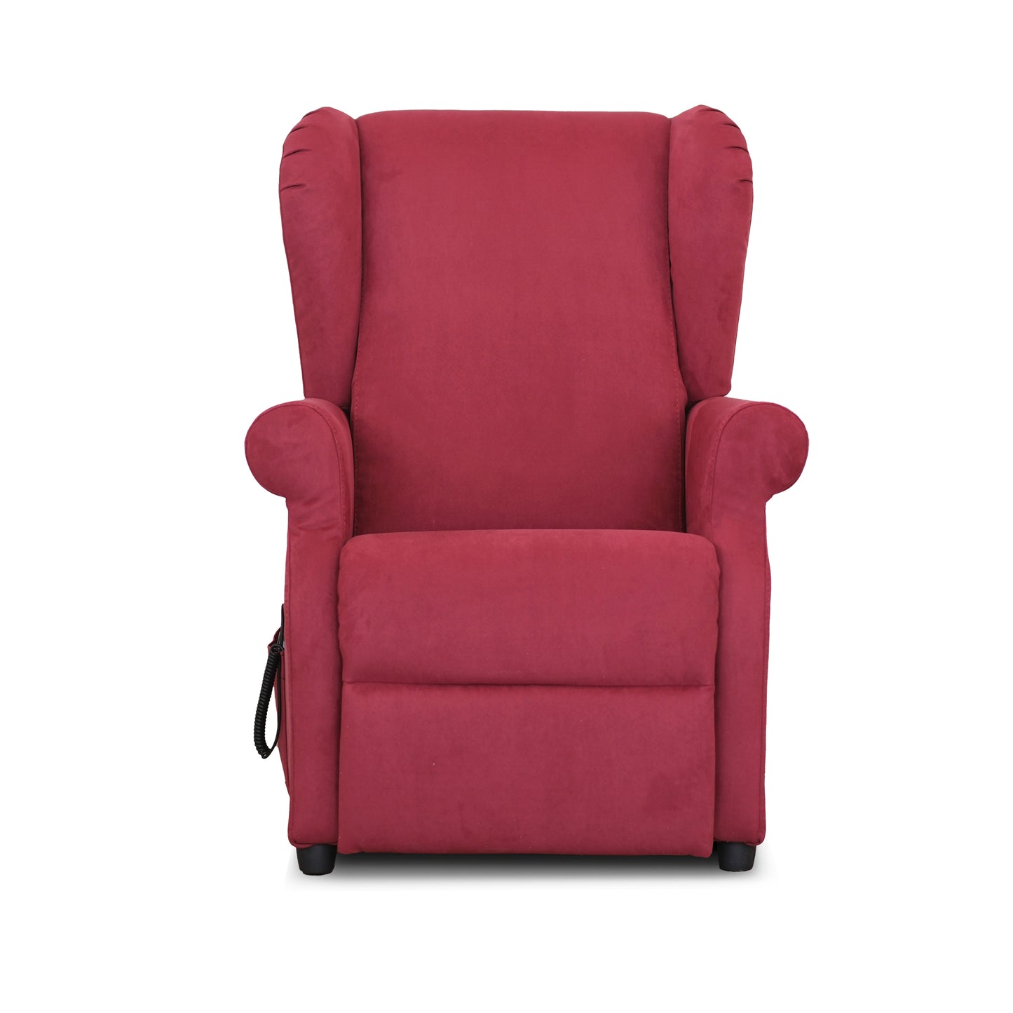 Poltrona relax elettrica Ilde in tessuto rosso idrorepellente