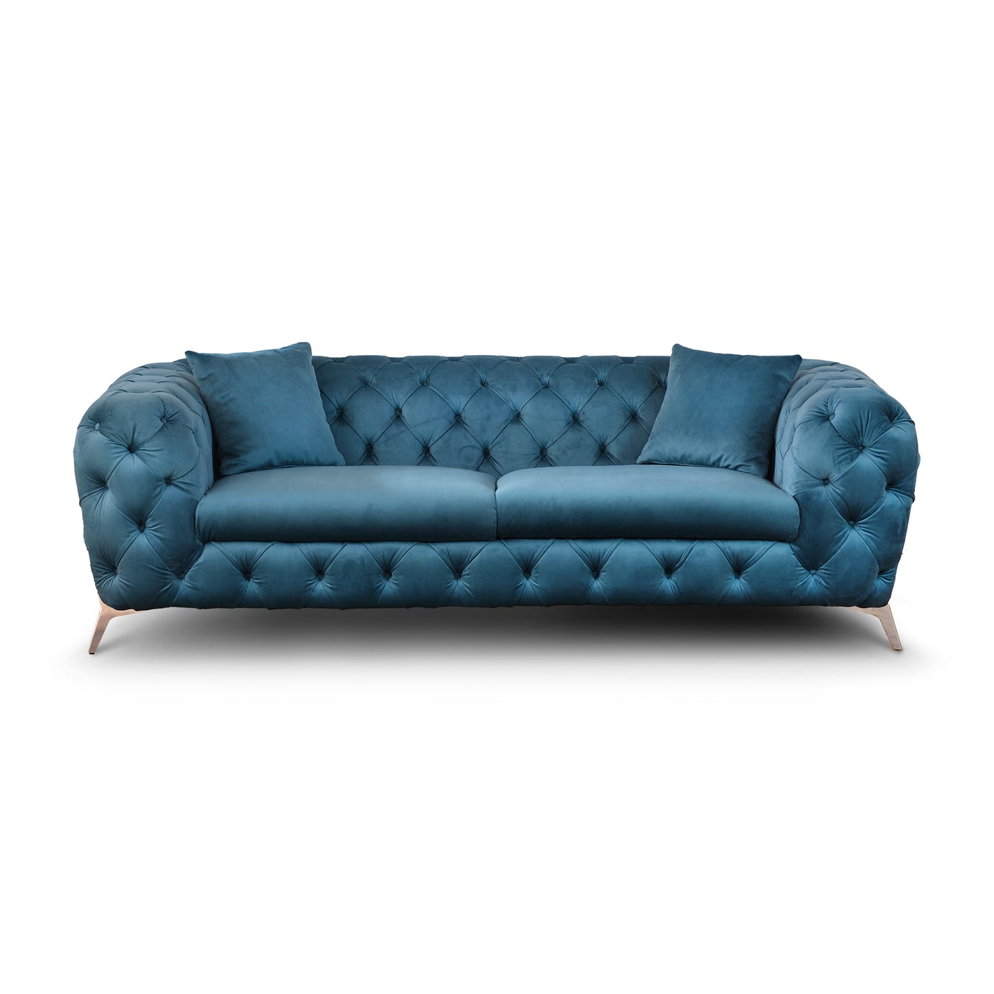Divano Itaca Chesterfield in Velluto Premium - Iconico, Finiture di Pregio
