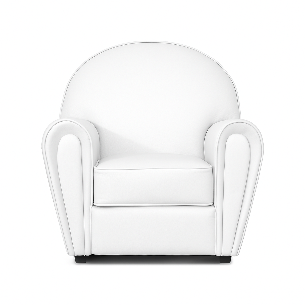 Fauteuil pull up en cuir grainé rouge cerise, modèle Luxury