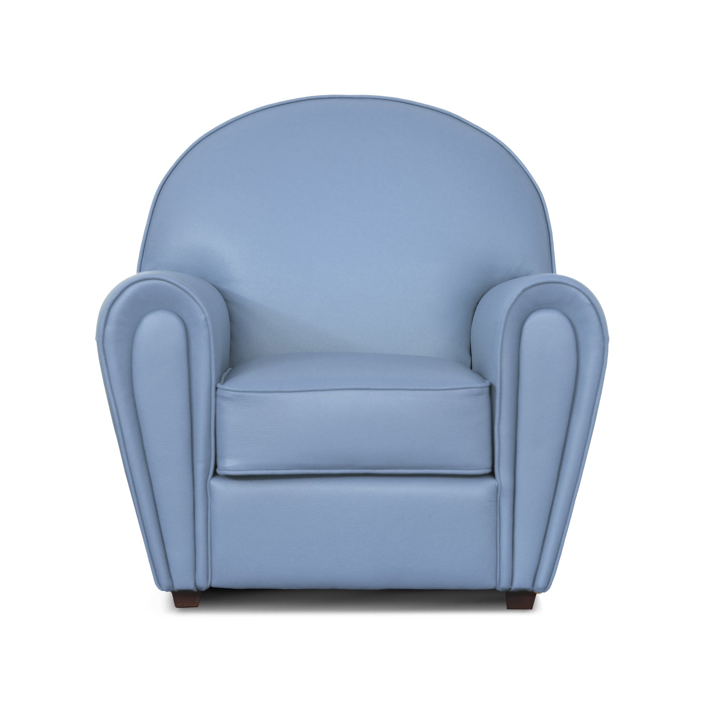 Fauteuil pull up en cuir grainé rouge cerise, modèle Luxury