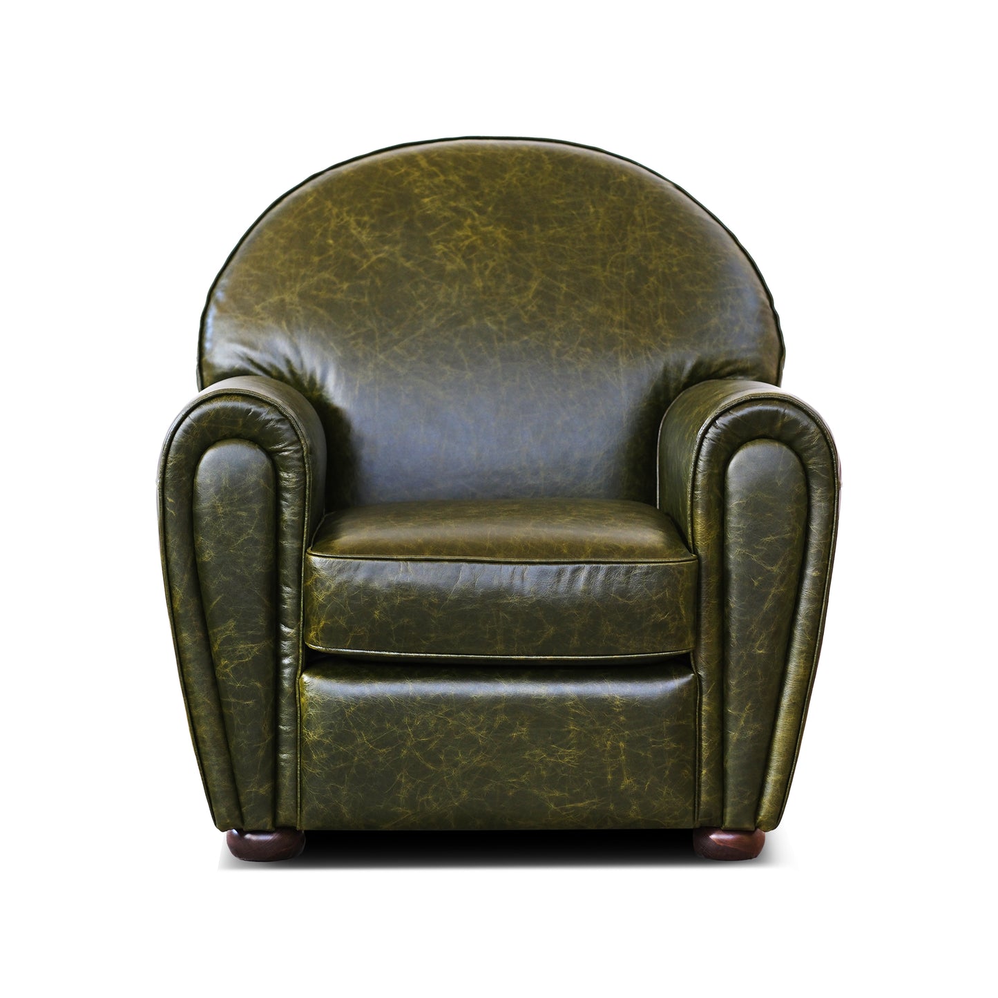 Poltrona pelle fiore verde inglese modello Luxury