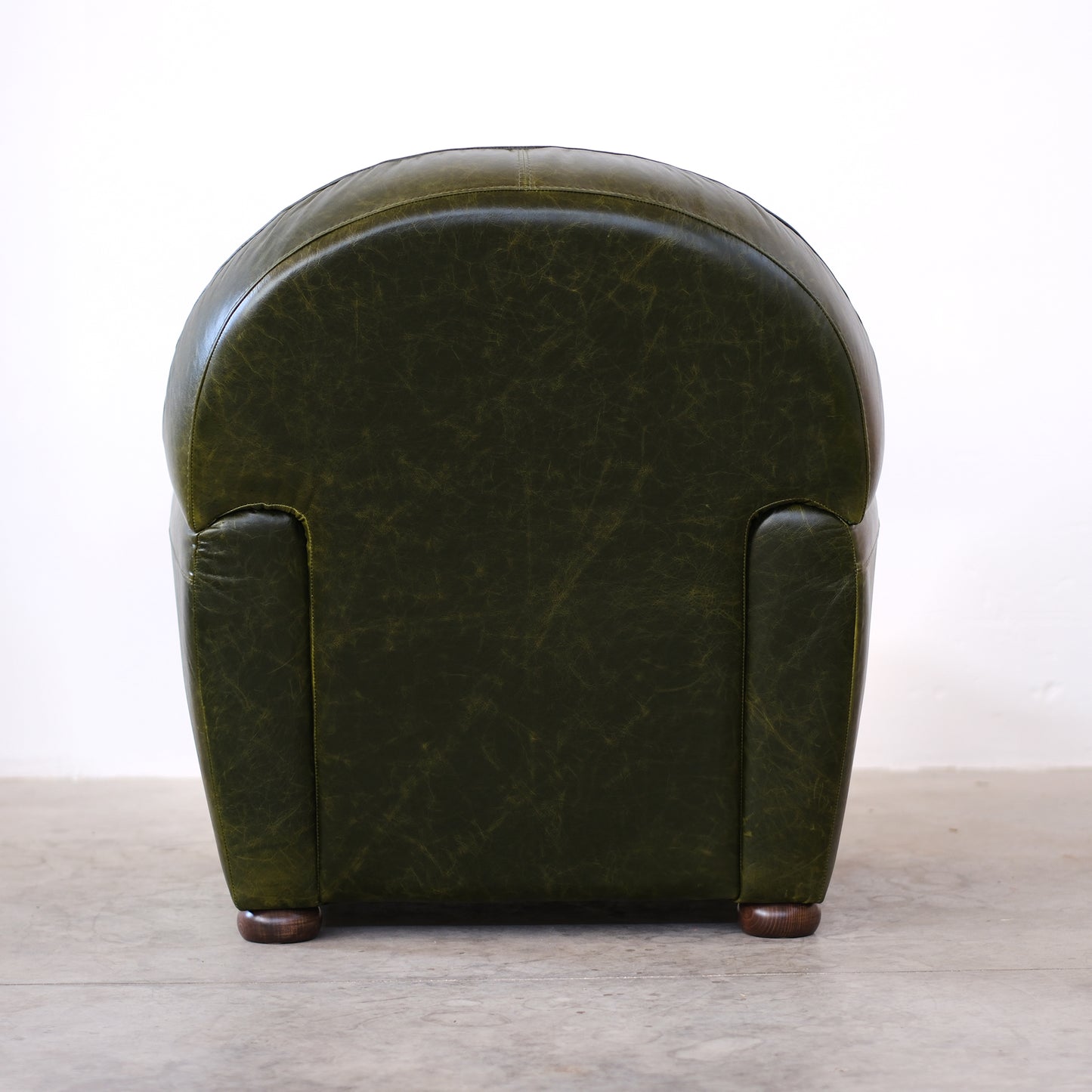 Poltrona pelle fiore verde inglese modello Luxury