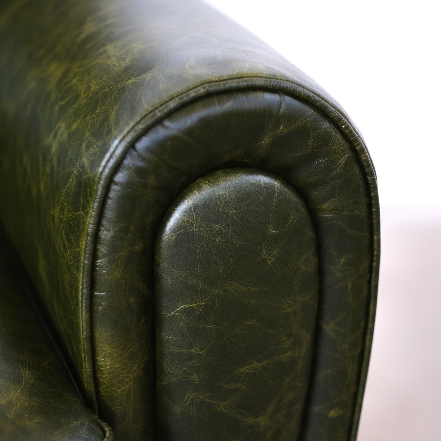 Poltrona pelle fiore verde inglese modello Luxury