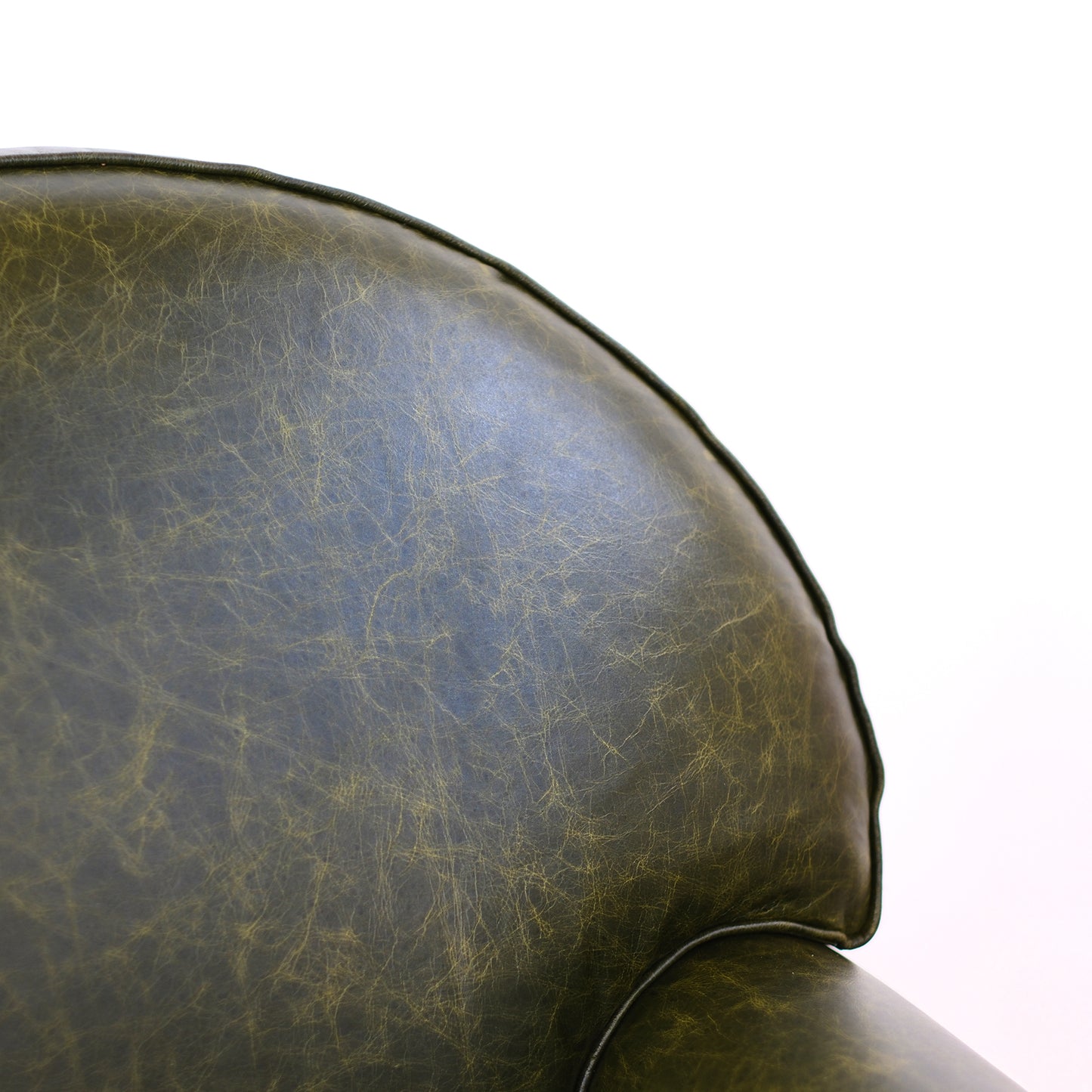 Poltrona pelle fiore verde inglese modello Luxury