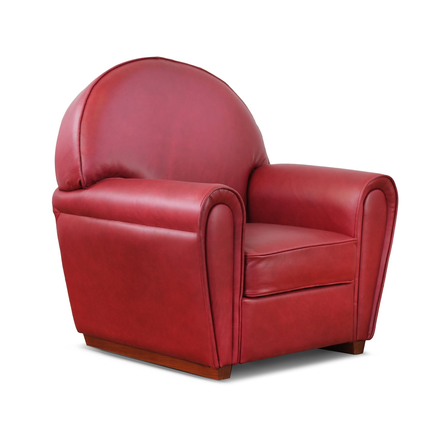 Poltrona pelle fiore pull up rosso ciliegia modello Luxury