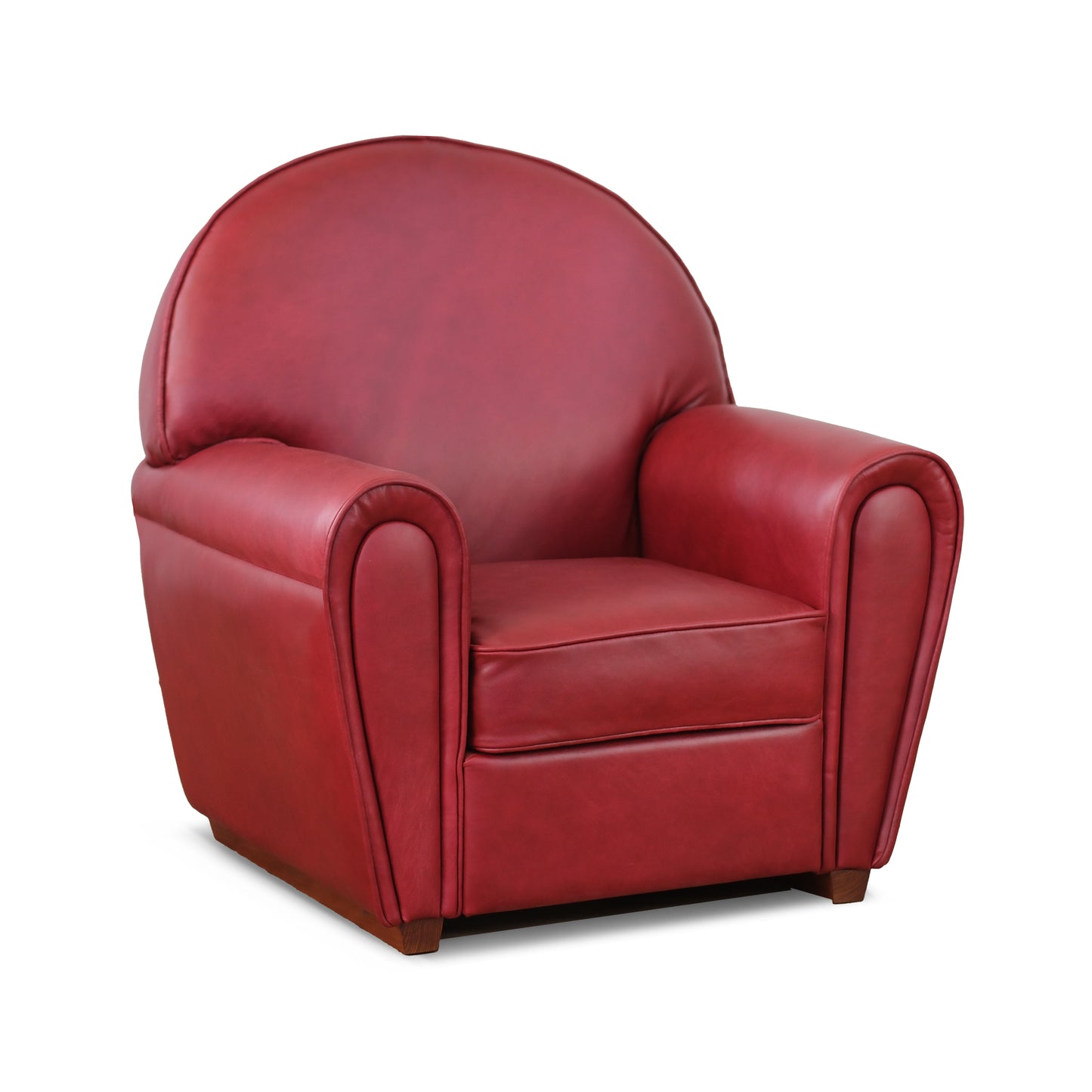 Poltrona pelle fiore pull up rosso ciliegia modello Luxury