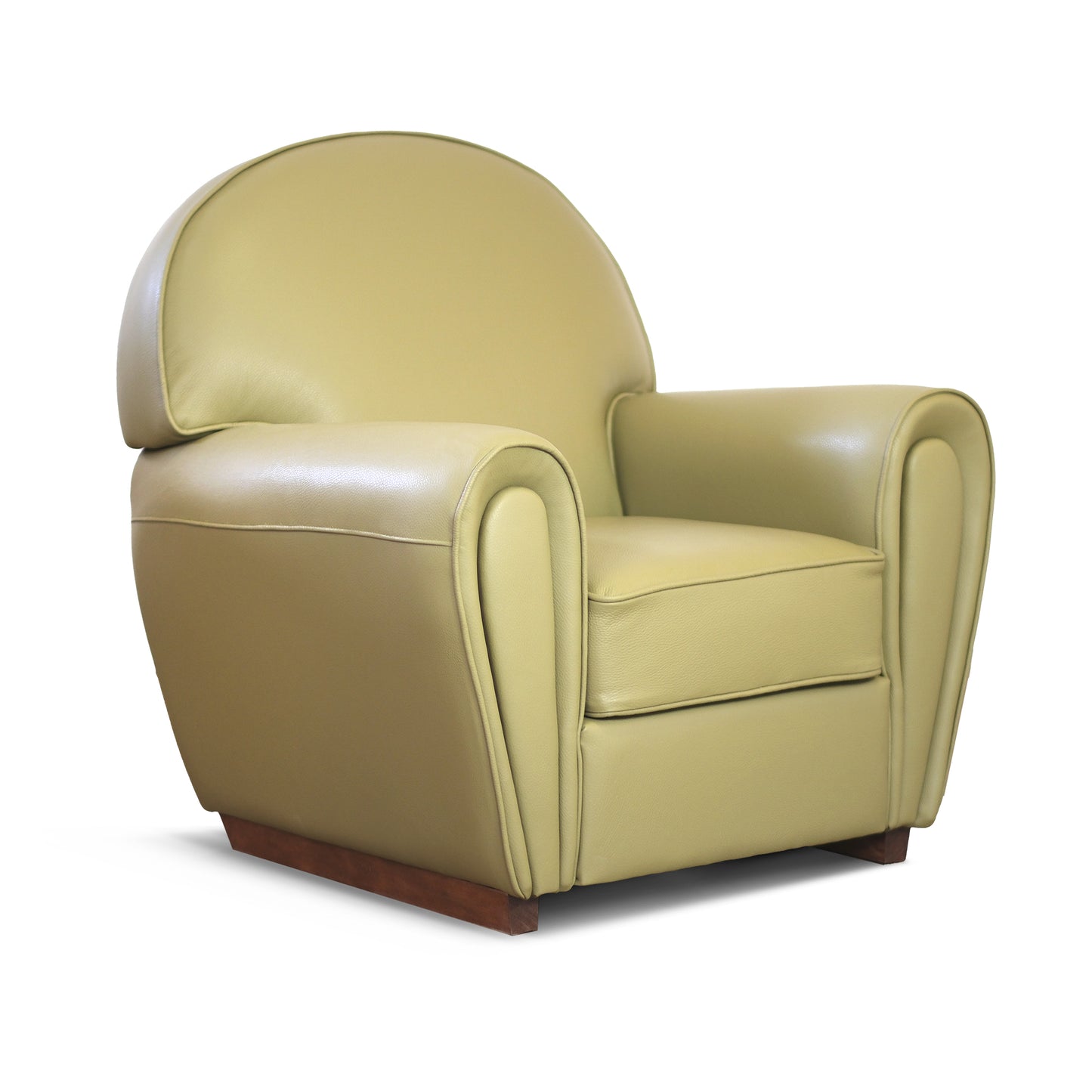 Fauteuil pull up en cuir grainé rouge cerise, modèle Luxury