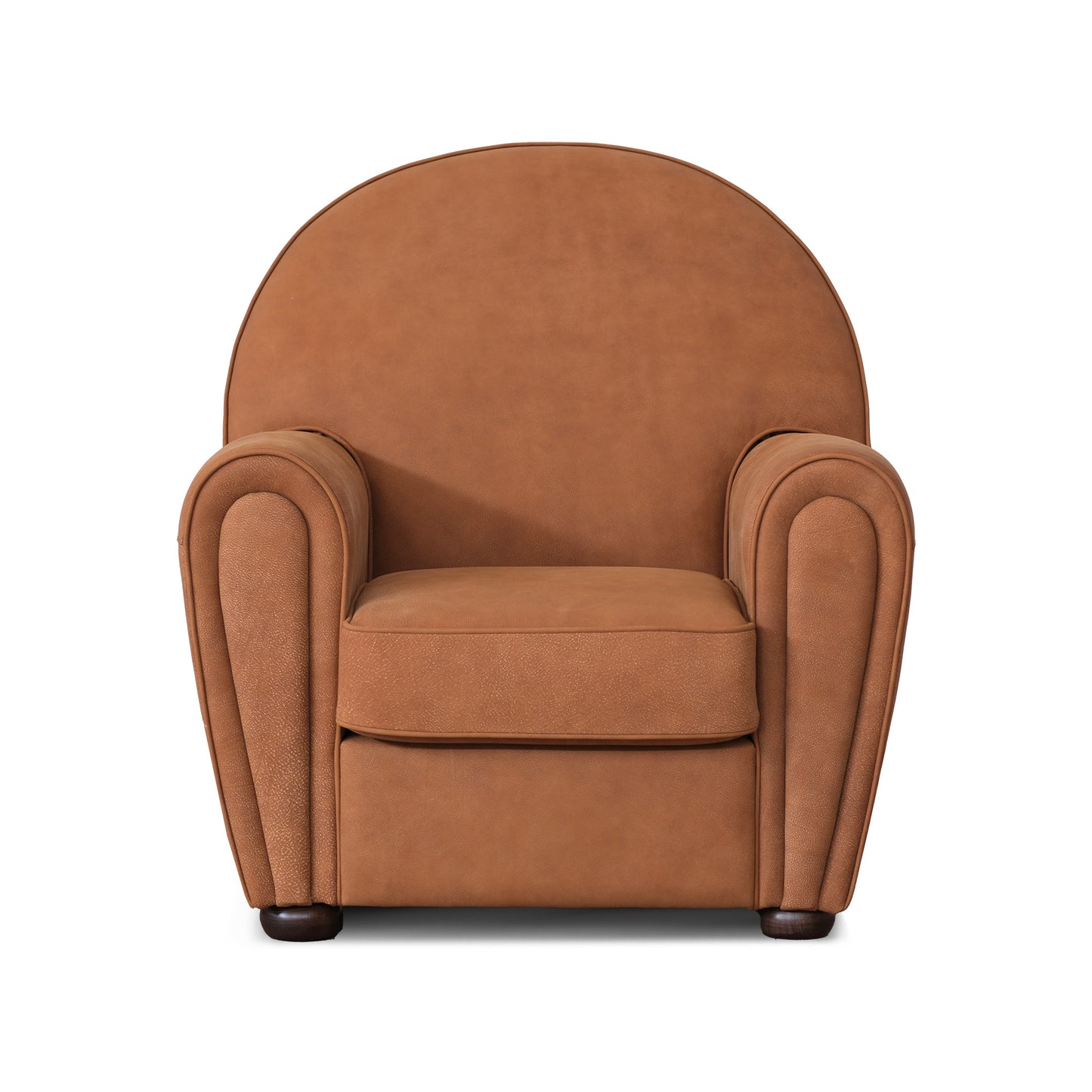 Fauteuil modèle luxe en cuir fleur terra