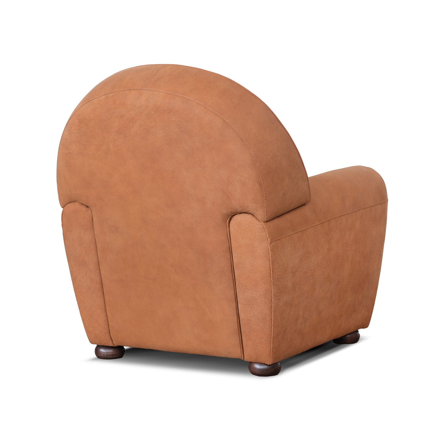 Fauteuil modèle luxe en cuir fleur terra