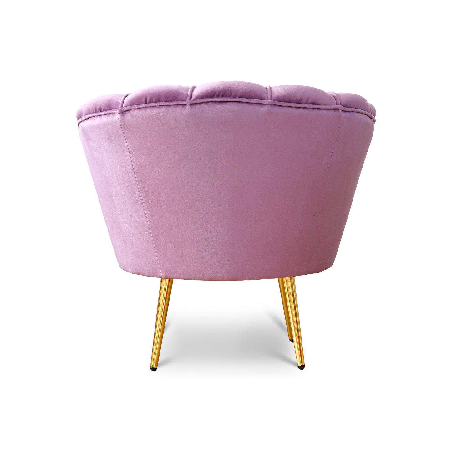 Fauteuil Maia en Velours Lilas, Uni ou avec Dossier en Microfibre à Motifs Multicolores, Pieds Dorés