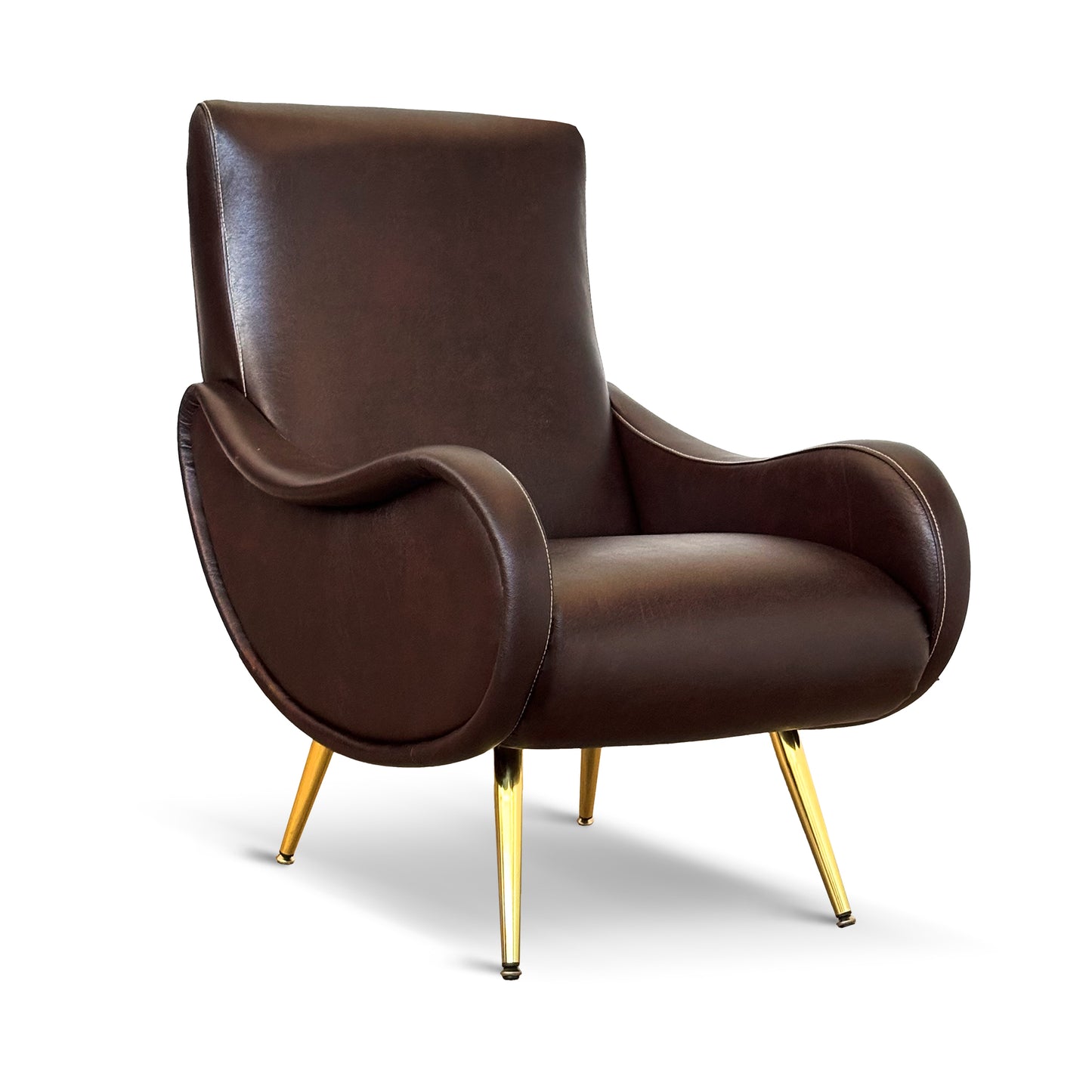 Miss Sessel aus hochwertigem Vollnarbenleder – ikonisches Design der 1950er Jahre