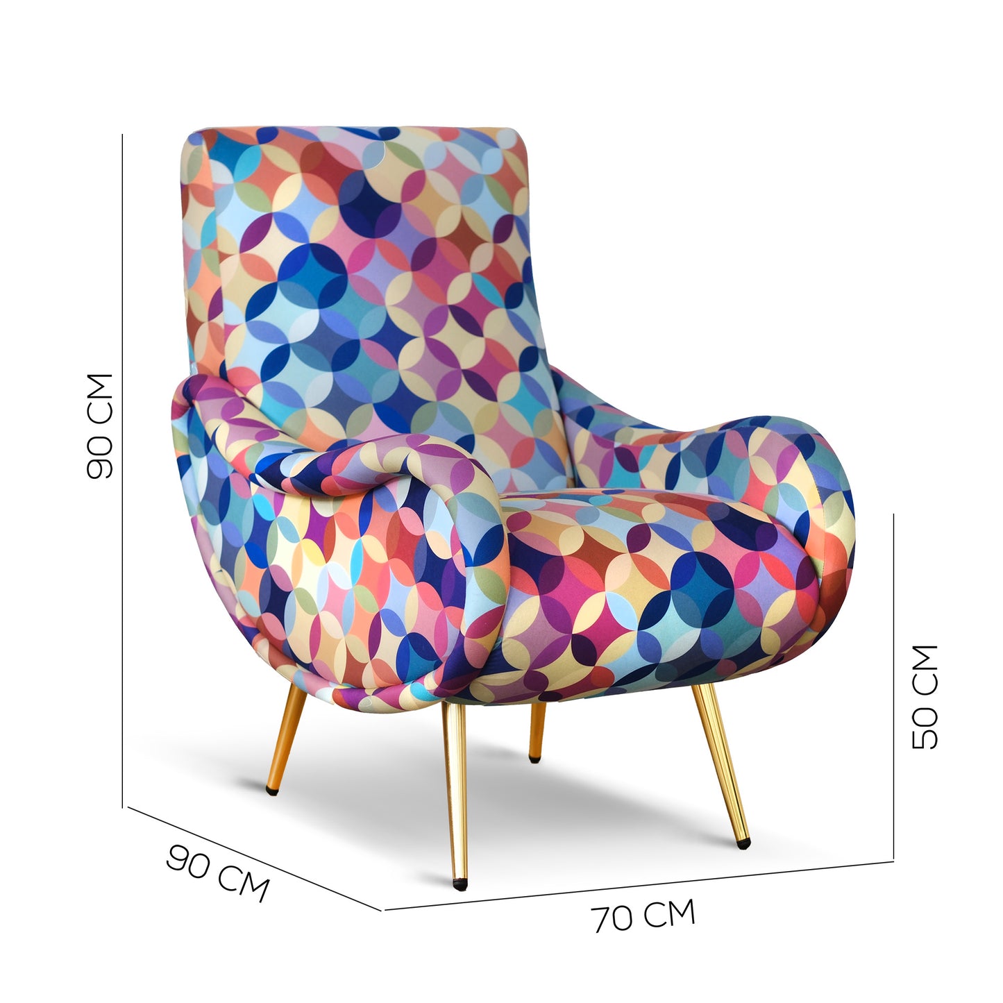 Poltrona Miss tessuto multicolor