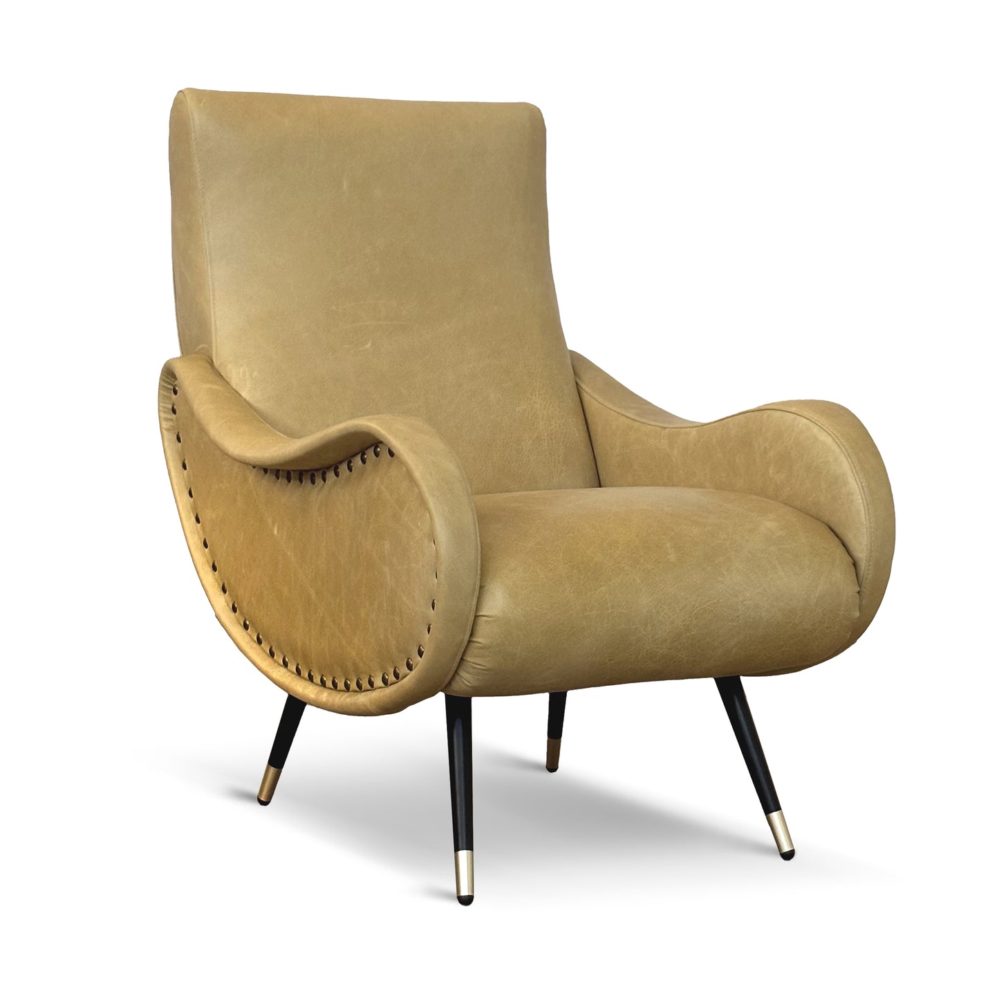 Miss Sessel aus hochwertigem Vollnarbenleder – ikonisches Design der 1950er Jahre