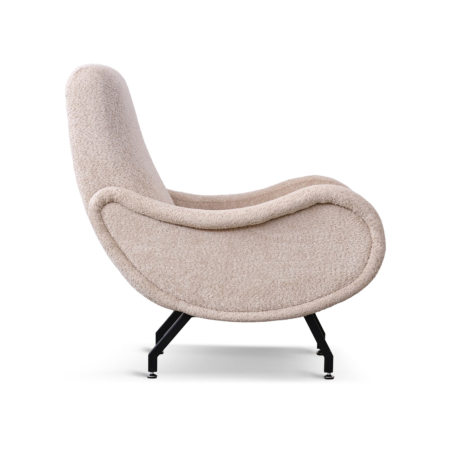 Fauteuil Miss en Tissu Bouclé Beige