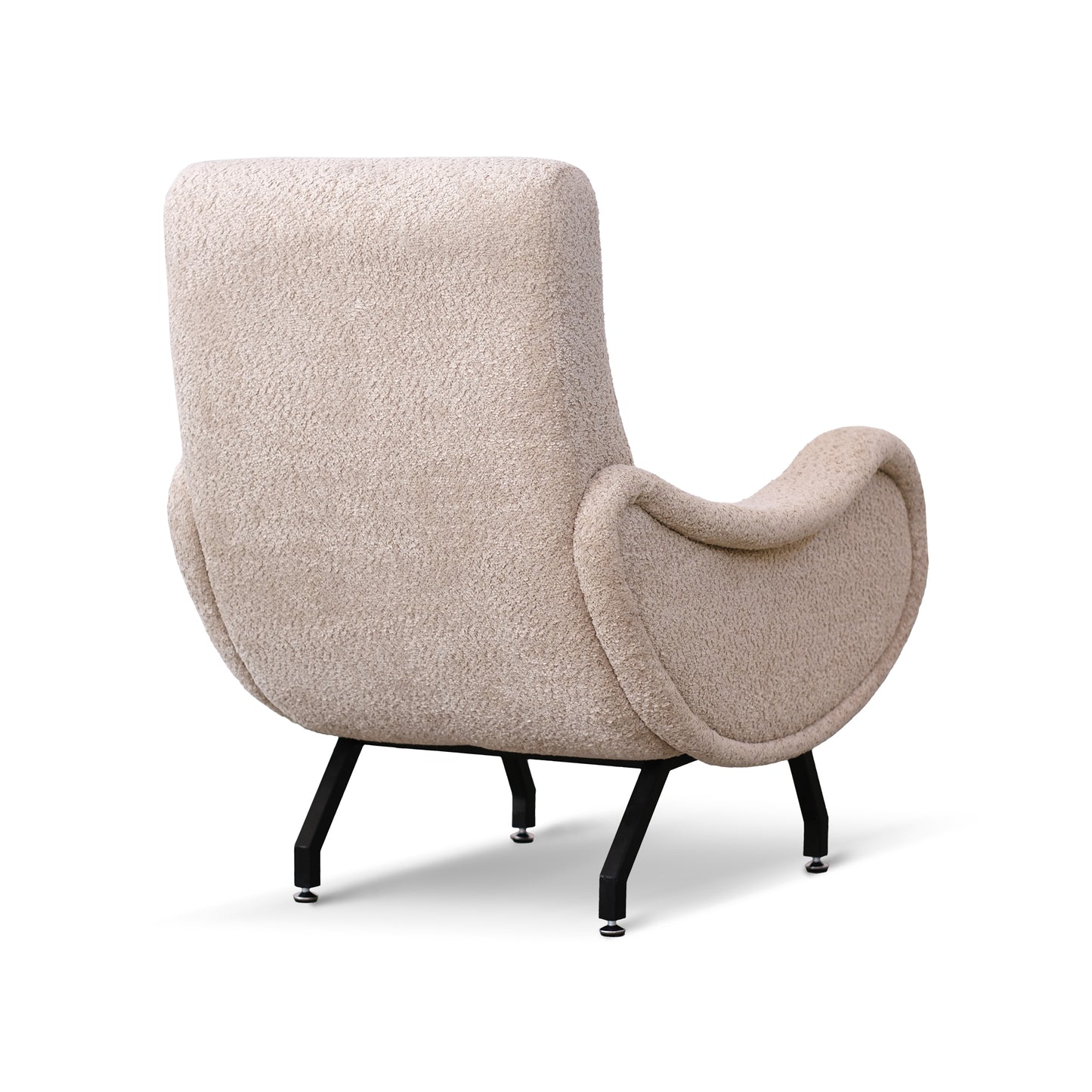 Fauteuil Miss en Tissu Bouclé Beige