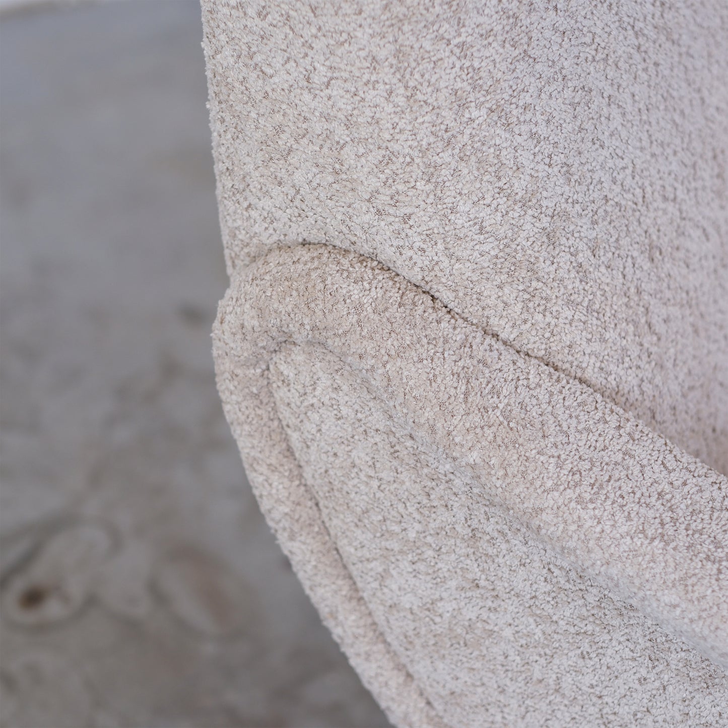 Fauteuil Miss en Tissu Bouclé Beige