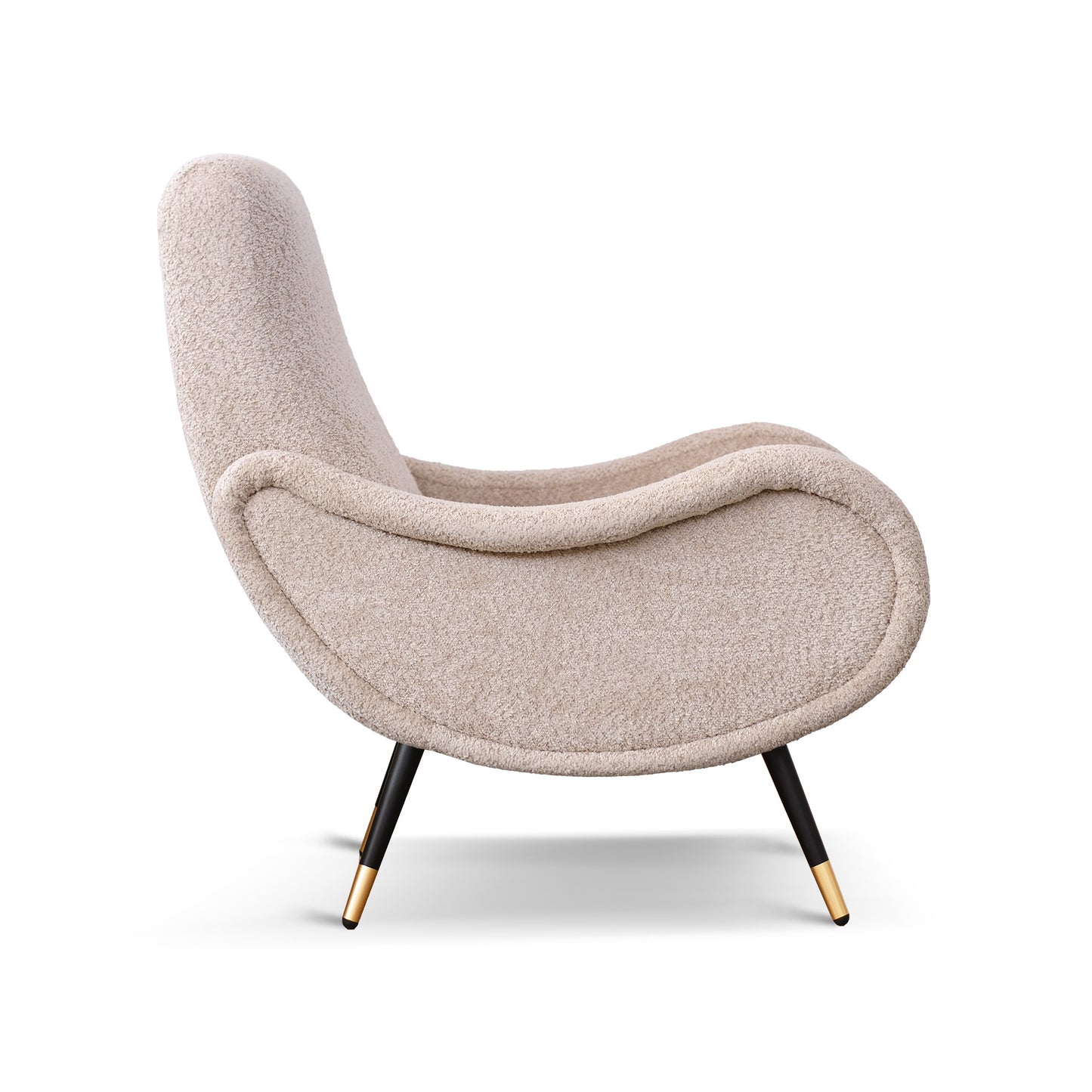 Fauteuil Miss en Tissu Bouclé Beige