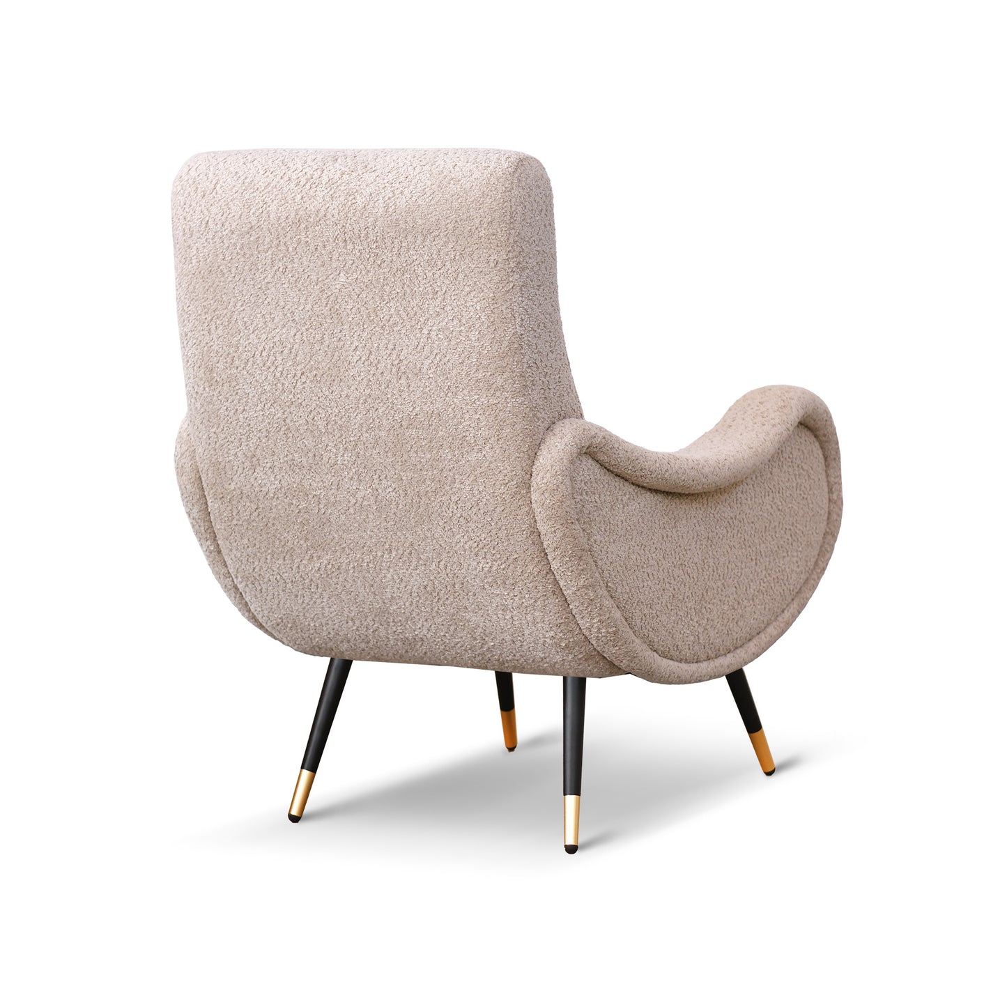 Fauteuil Miss en Tissu Bouclé Beige