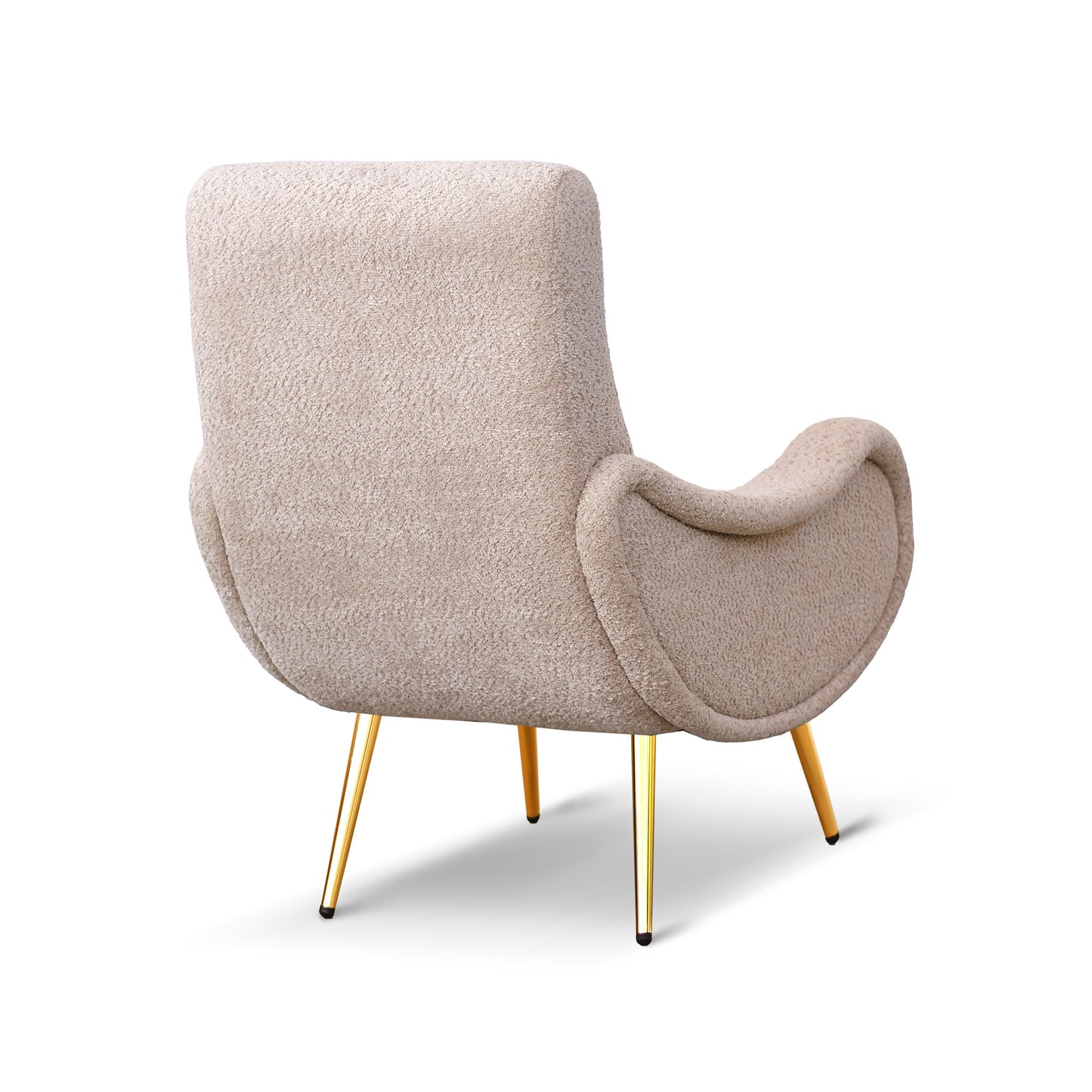 Fauteuil Miss en Tissu Bouclé Beige