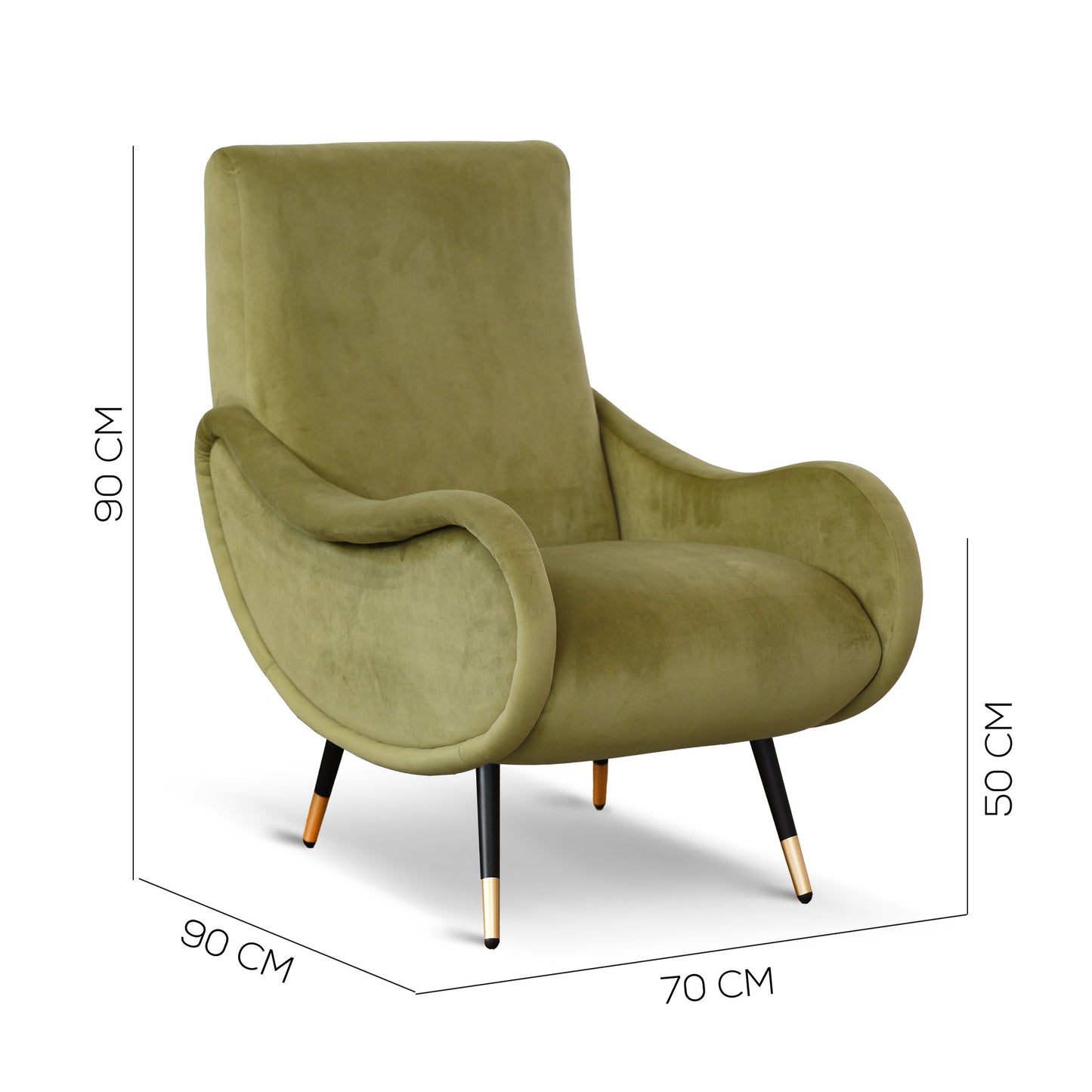 Poltrona Miss in Velluto Colorato Premium - Design Iconico Anni 50