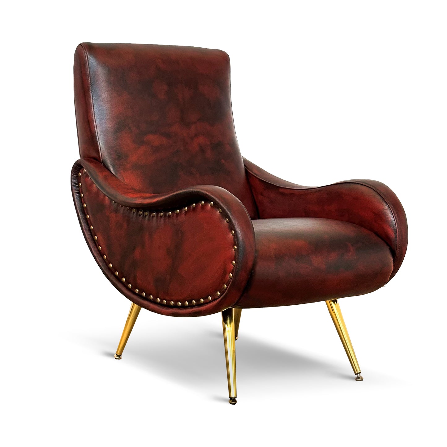 Miss Sessel aus hochwertigem Vollnarbenleder – ikonisches Design der 1950er Jahre