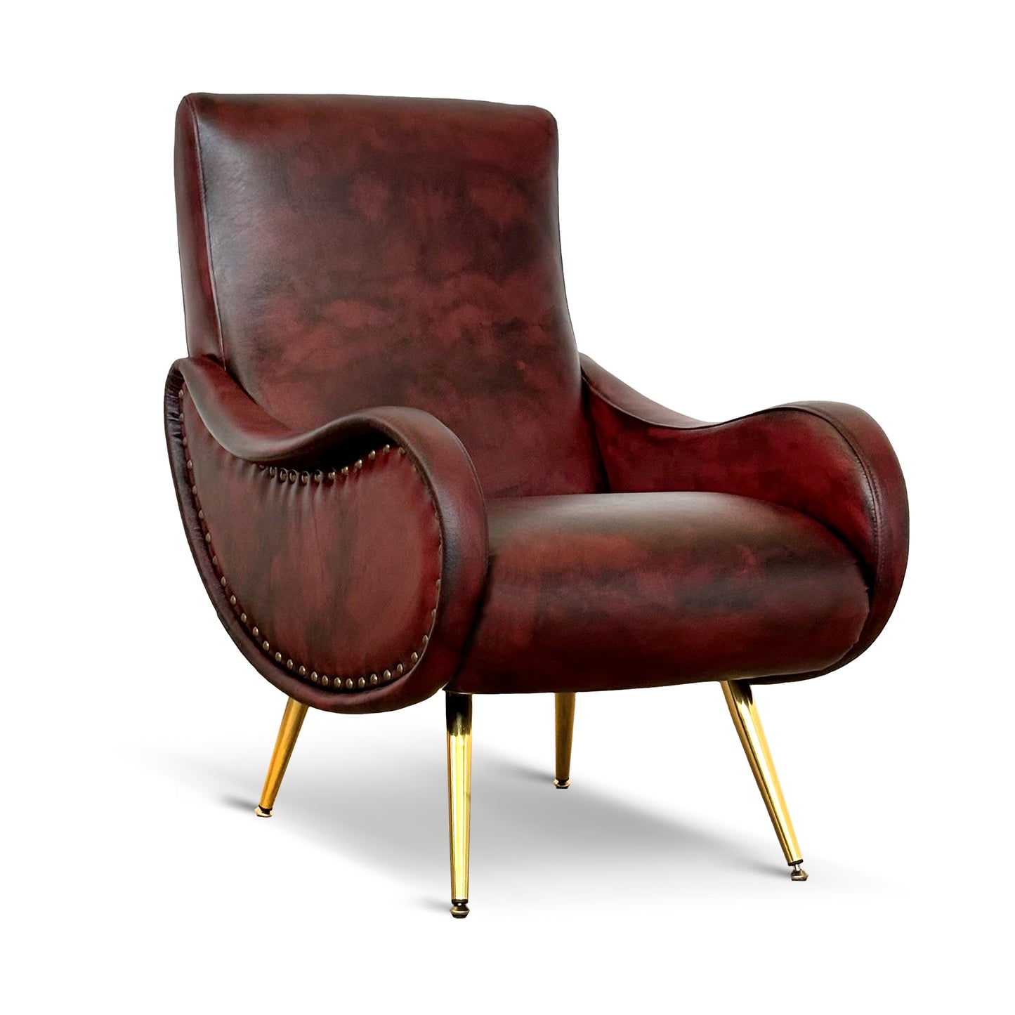Miss Sessel aus hochwertigem Vollnarbenleder – ikonisches Design der 1950er Jahre