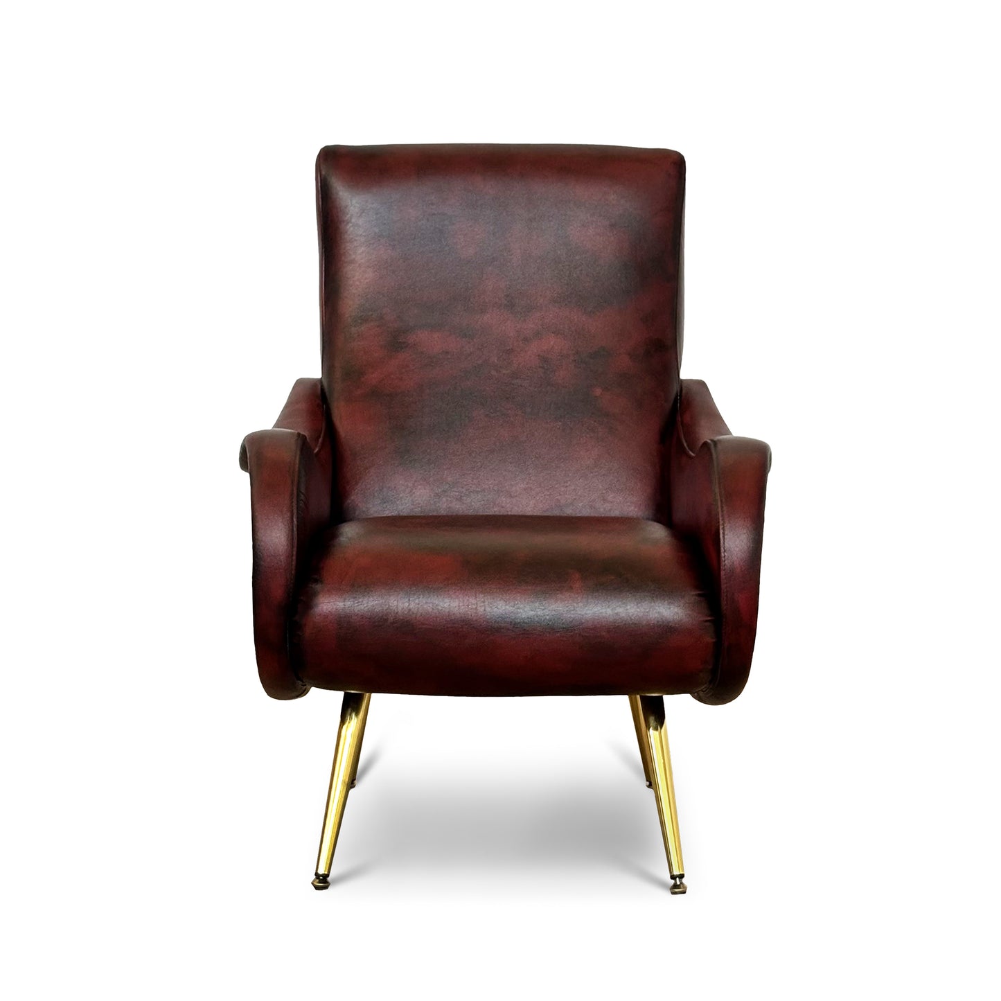 Miss Sessel aus hochwertigem Vollnarbenleder – ikonisches Design der 1950er Jahre