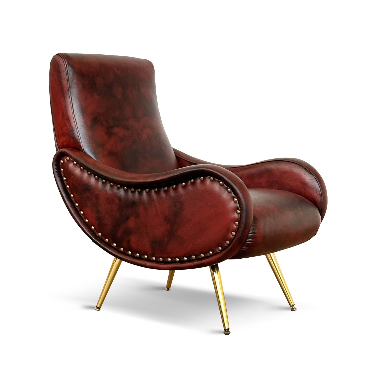 Miss Sessel aus hochwertigem Vollnarbenleder – ikonisches Design der 1950er Jahre
