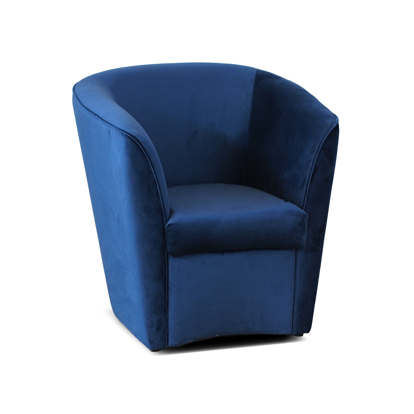 Fauteuil de cockpit en velours bleu Valentina