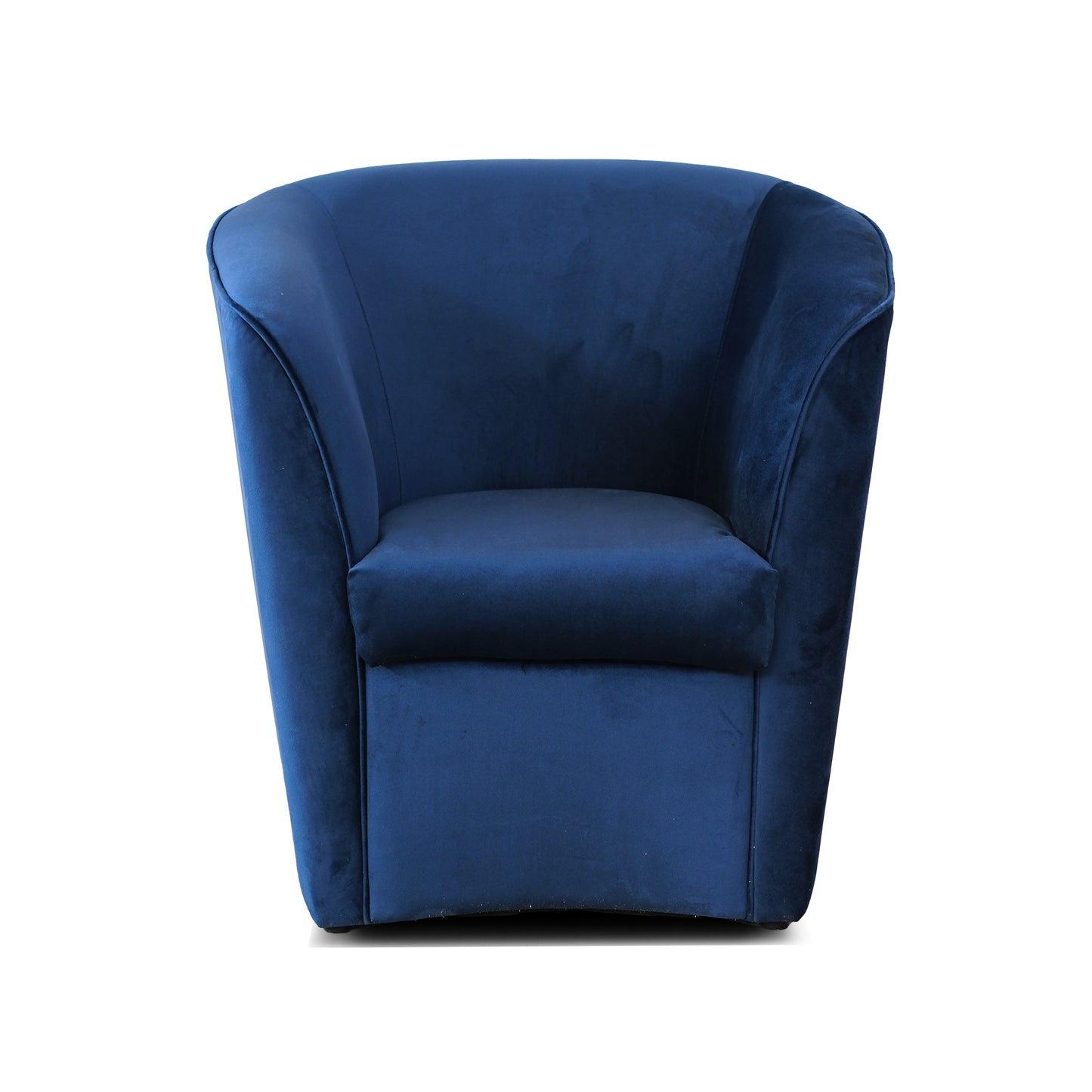 Fauteuil de cockpit en velours bleu Valentina