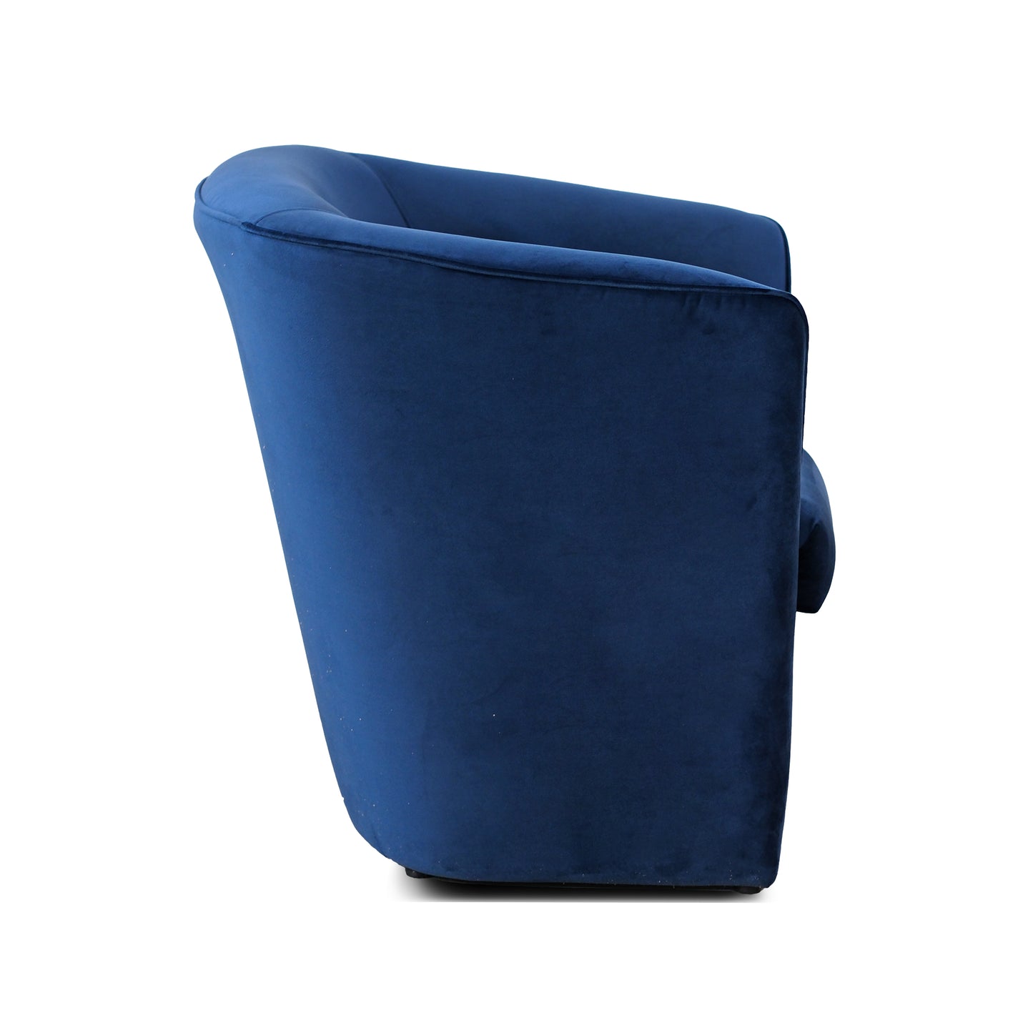 Fauteuil de cockpit en velours bleu Valentina