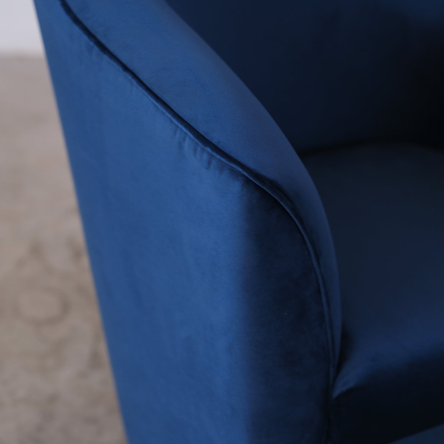 Fauteuil de cockpit en velours bleu Valentina