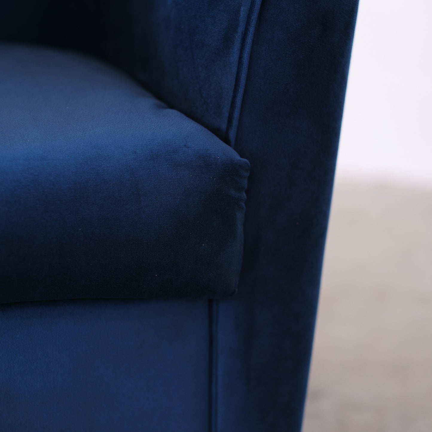 Fauteuil de cockpit en velours bleu Valentina