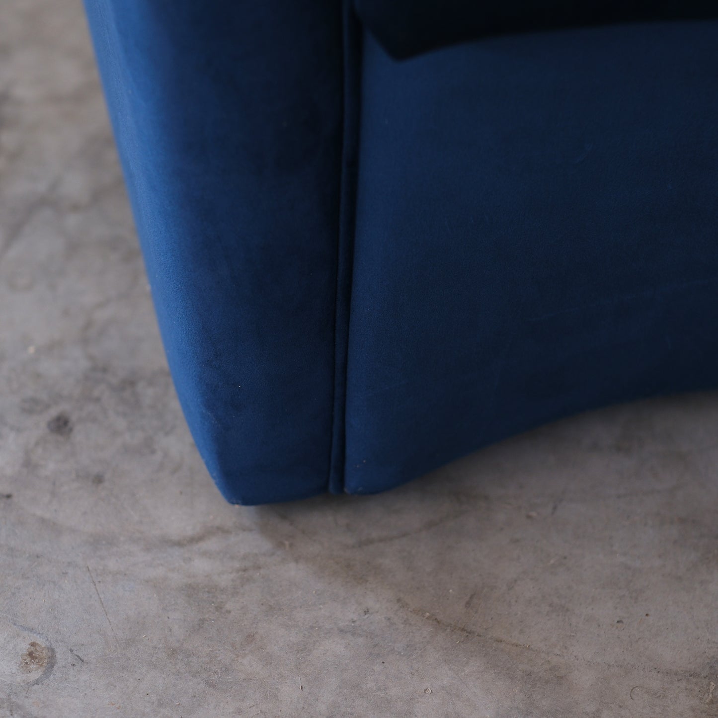 Fauteuil de cockpit en velours bleu Valentina