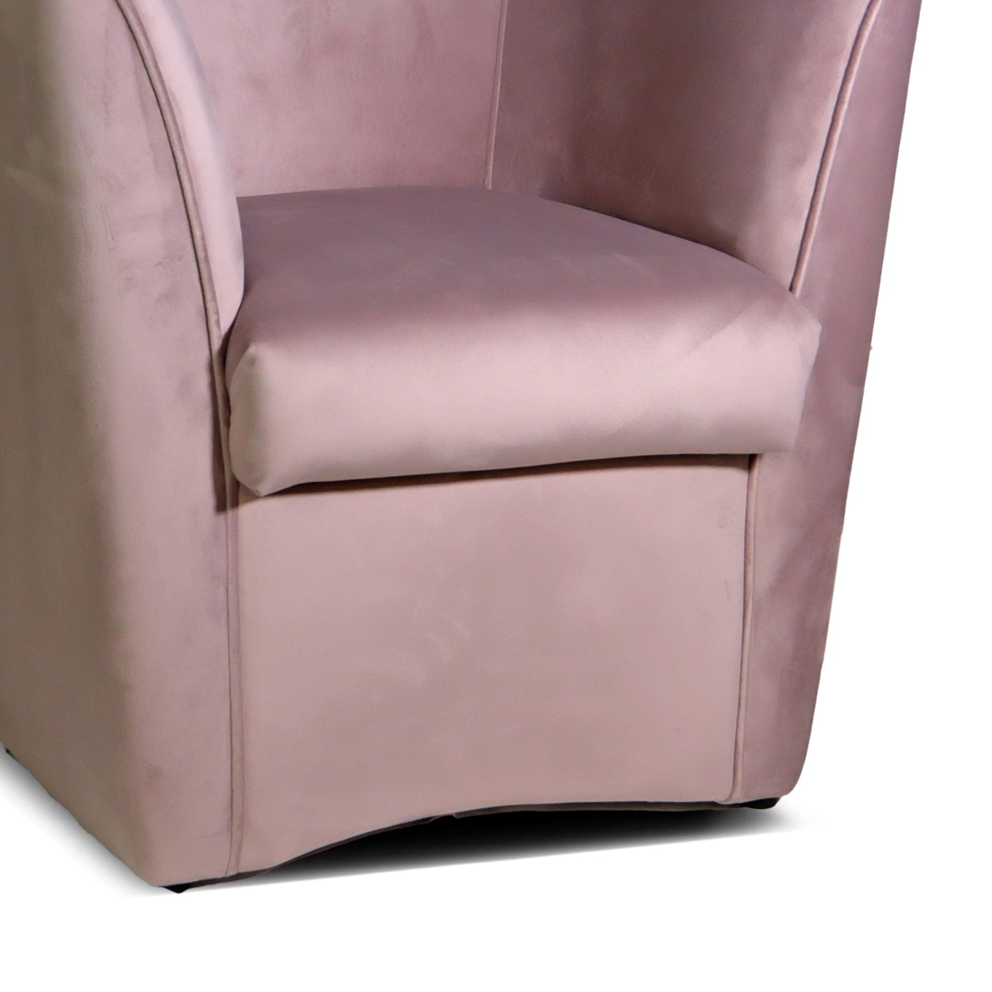 Fauteuil Valentina Pozzetto en velours poudre